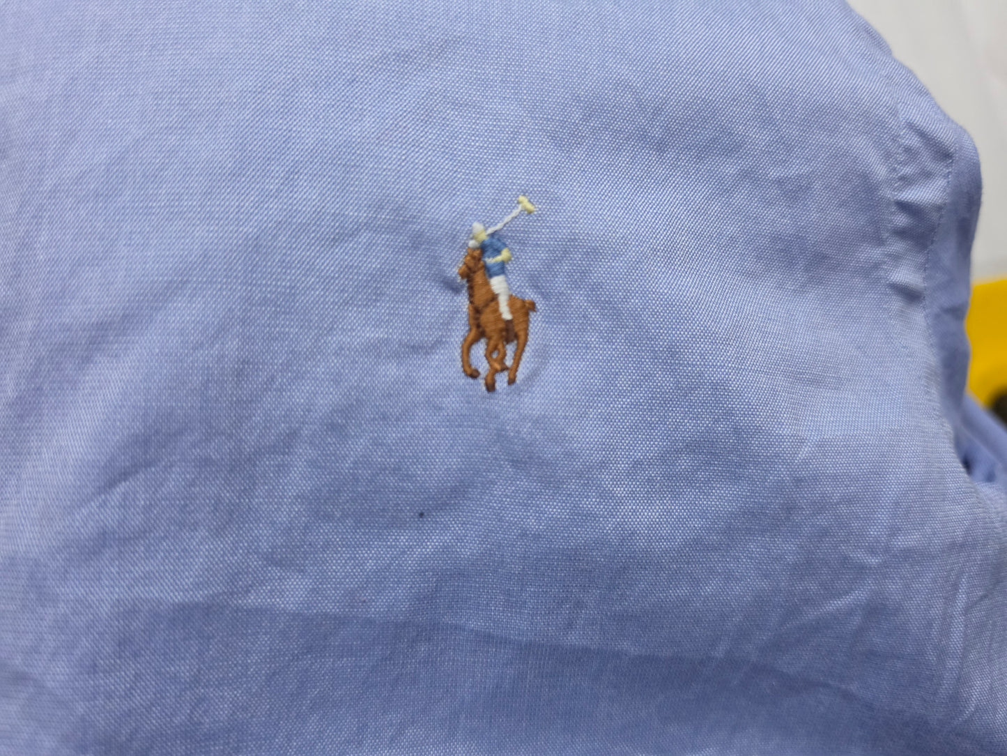 Camisa Ralph Lauren Chico Stretch Oxford Azul