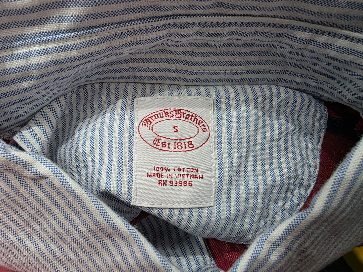 Playera Manga Larga Polo Brooks Brothers Chico S Rojo Lineas