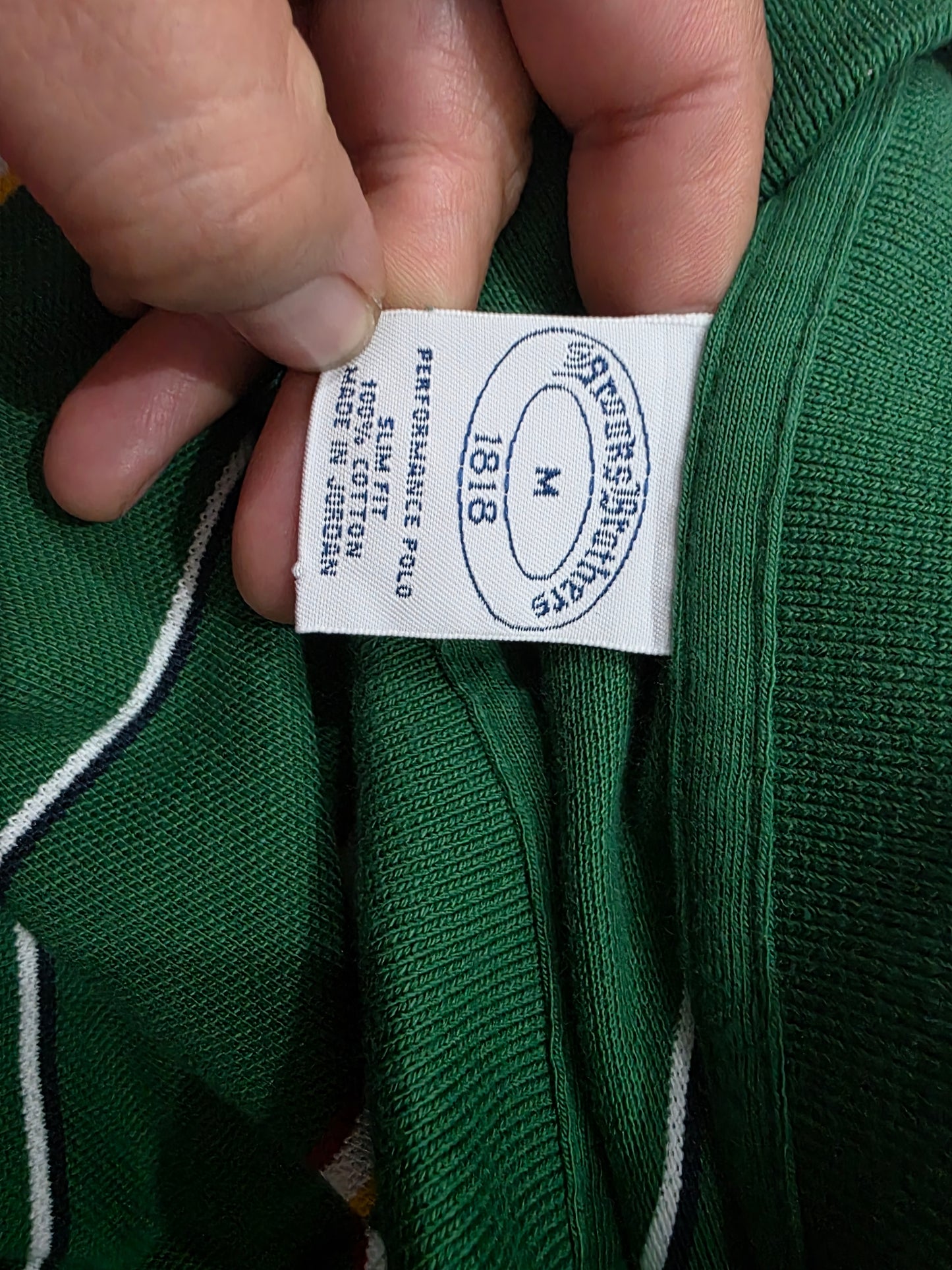 Payera Manga Larga Brooks Brothers Mediana M Slimfit Verde