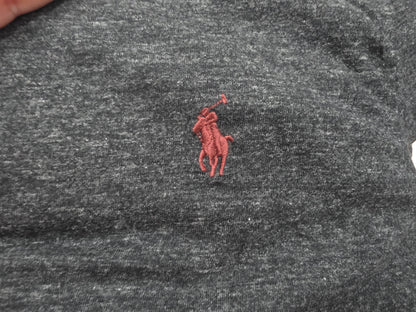 Playera Manga Larga Ralph Lauren Grande Custom Slimfit Gris