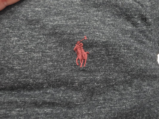 Playera Manga Larga Ralph Lauren Grande Custom Slimfit Gris