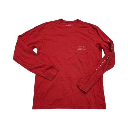 Playera Manga Larga Vineyard Vines Xchico XS Rojo