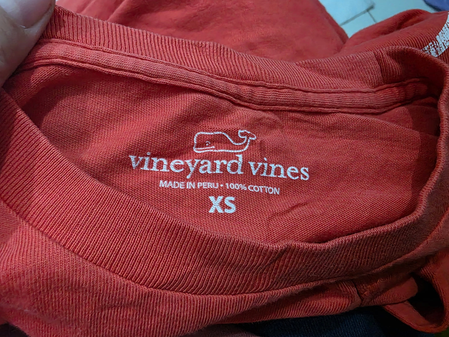 Playera Manga Larga Vineyard Vines Xchico XS Rojo