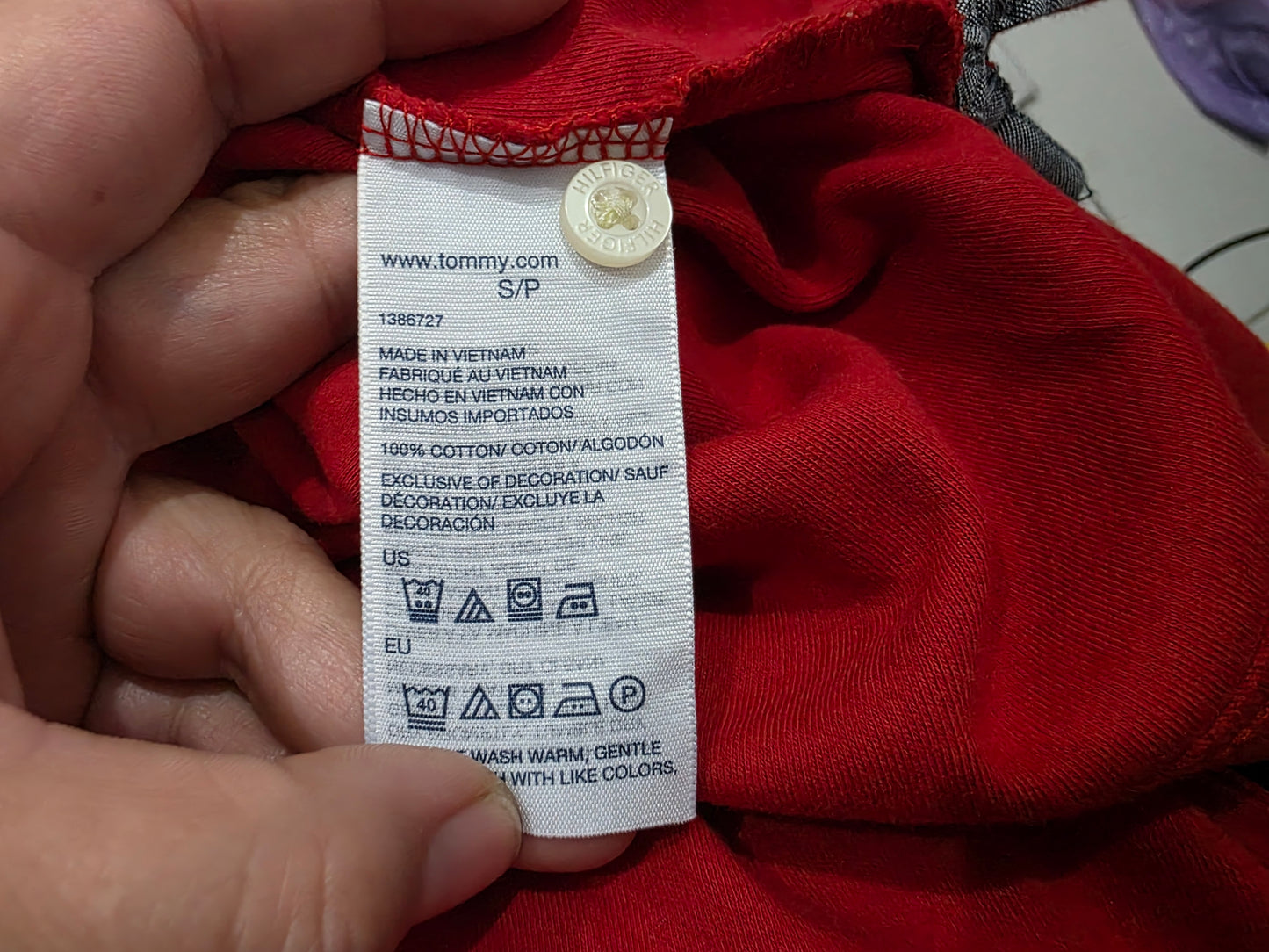 Playera Polo Tommy Hilfiger Chico S Rojo