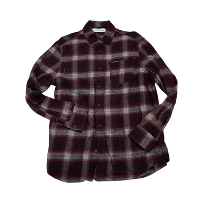 Camisa Calvin Klein Chico S Cuadro Vino
