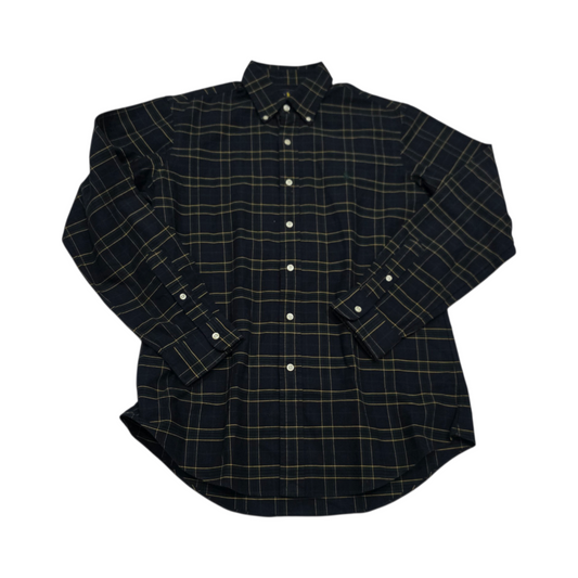 Camisa Ralph Lauren Mediana Azul Y Verde Pony Verde