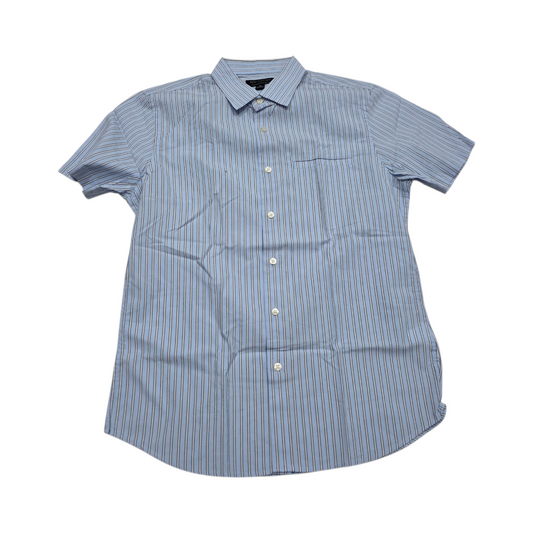 Camisa Manga Corta Banana Republic Mediana Slimfit Azul (Usado)