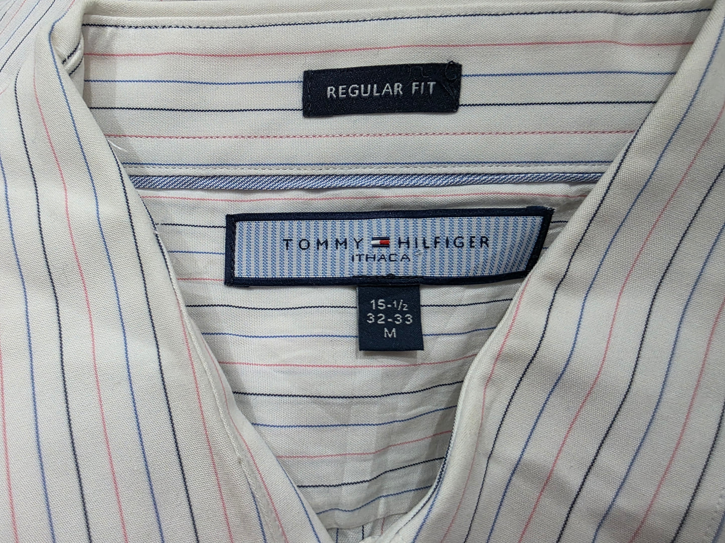 Camisa Tommy Hilfiger Mediana 15 1/2 Regular Fit Blanca (Usado)
