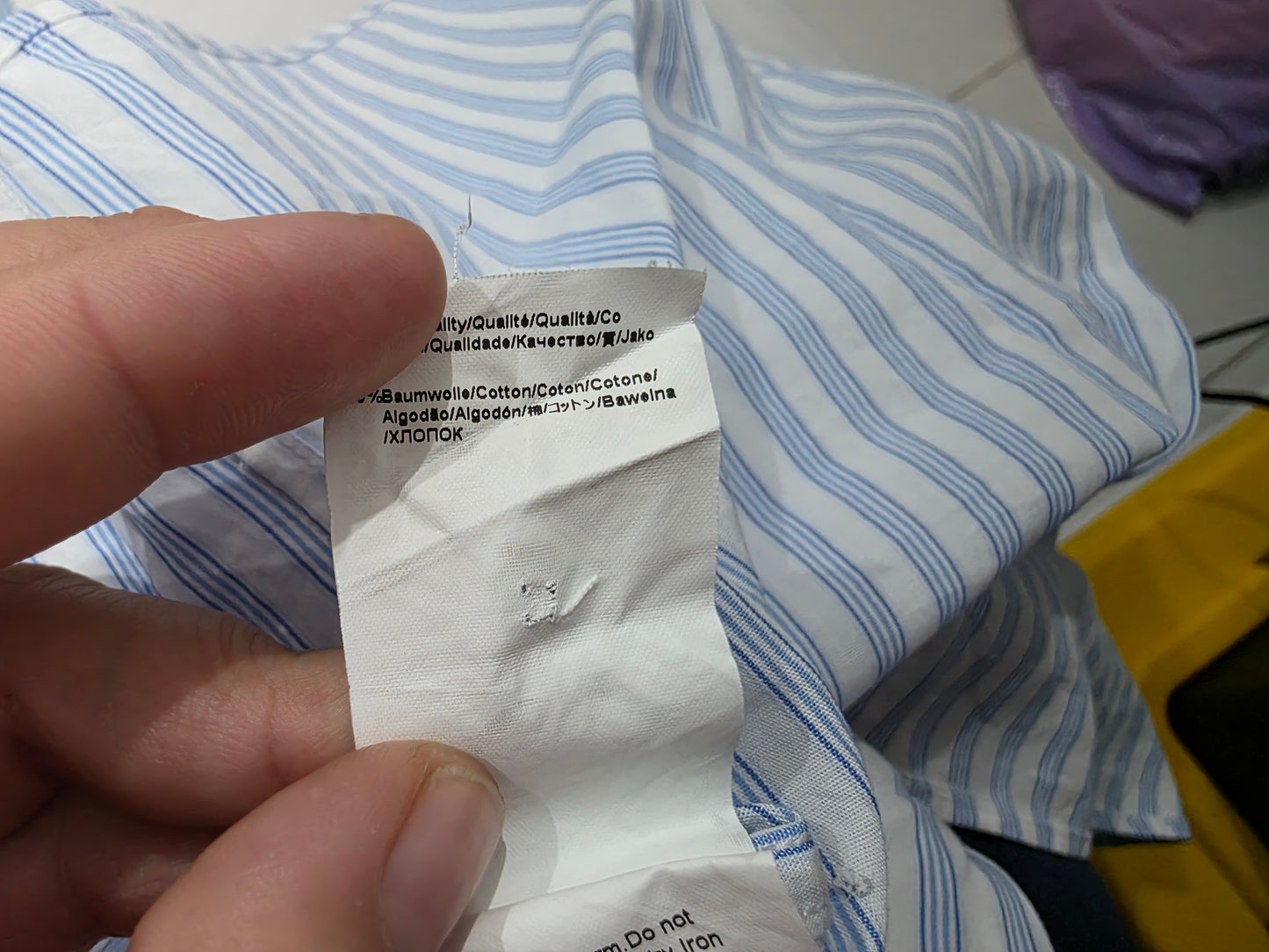 Camisa Boss Mediana Sharp Fit Azul Lineas (Usado)