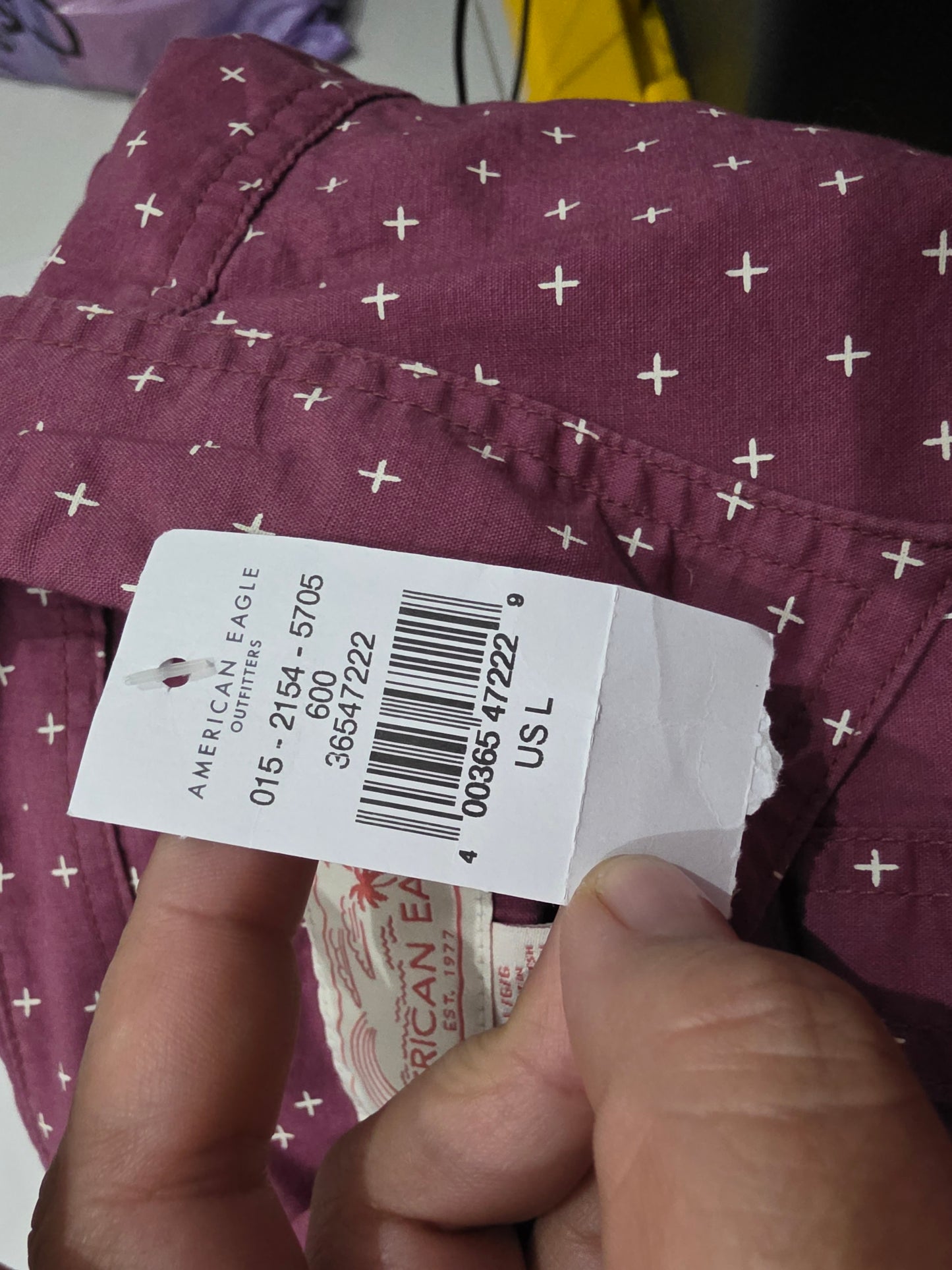 Camisa Manga Corta American Eagle Grande L (NUEVA)