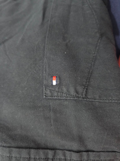 Camisa Manga Corta Tommy Hilfiger Grande L Slimfit Negro