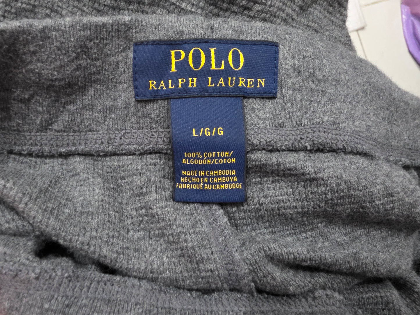 Pijama Ralph Lauren Grande L Gris