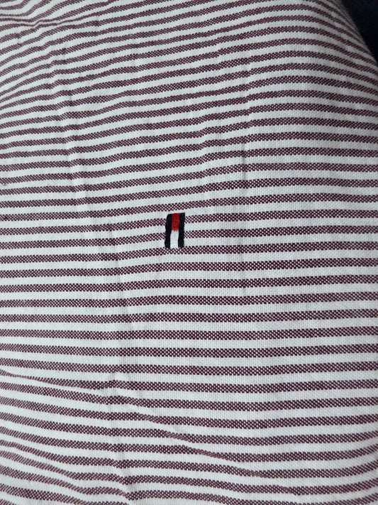 Camisa Manga Corta Tommy Hilfiger Grande L Custom Fit Vino