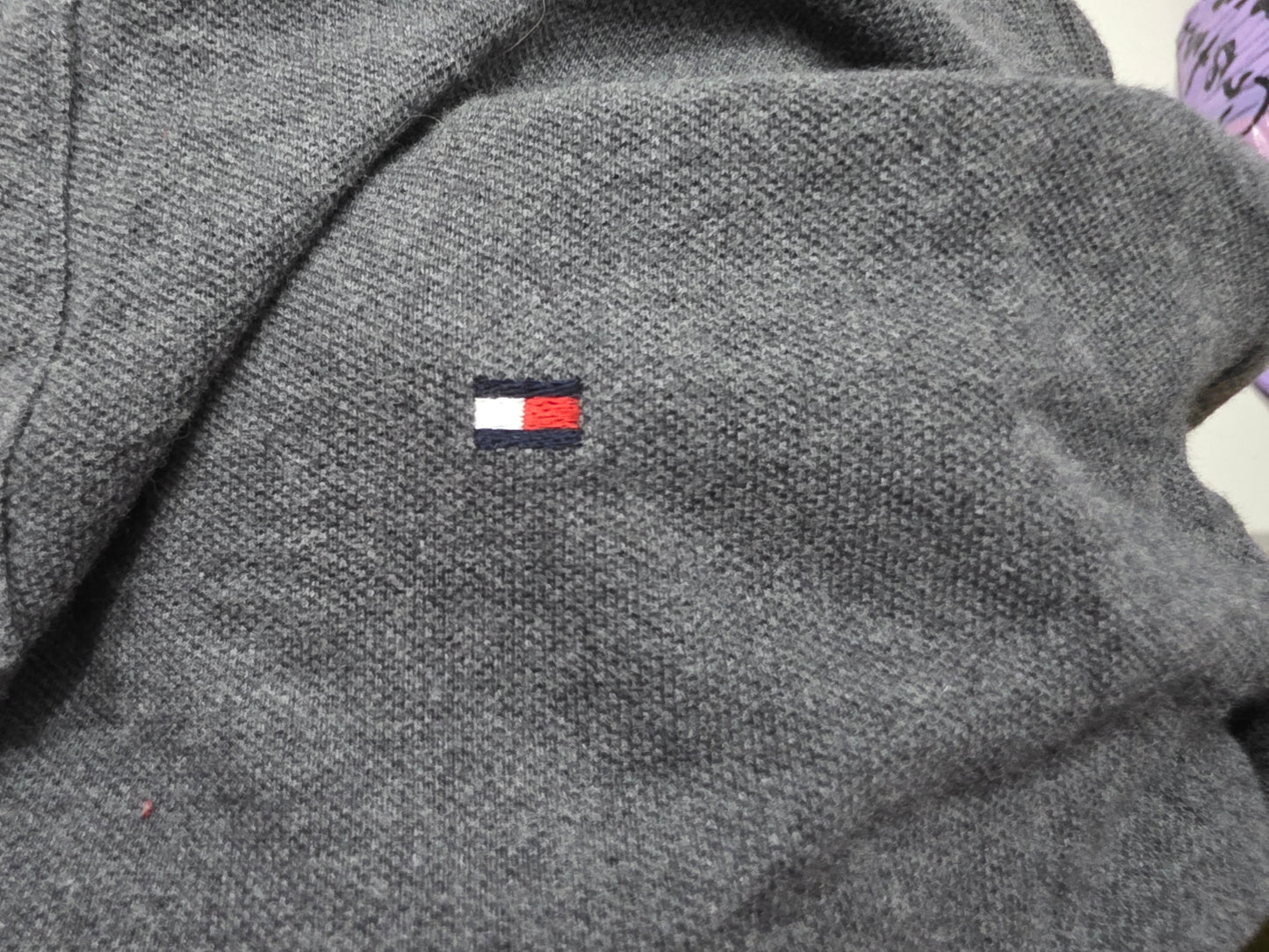 Playera Polo Tommy Hilfiger Grande L Gris