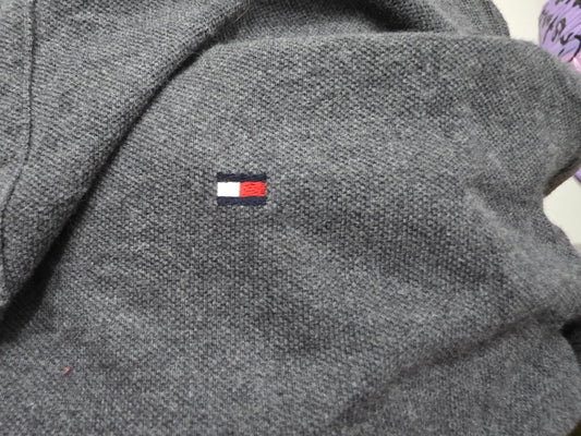 Playera Polo Tommy Hilfiger Grande L Gris