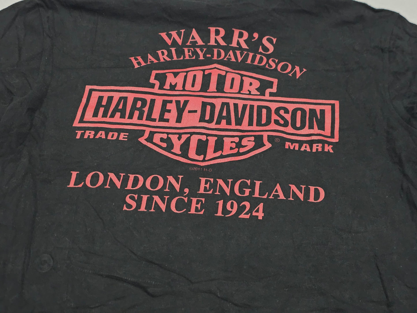 Playera Harley Davidson Grande L Negro Logo Mujer