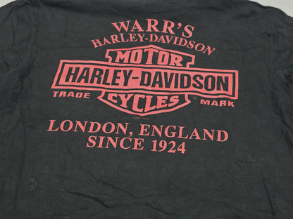 Playera Harley Davidson Grande L Negro Logo Mujer