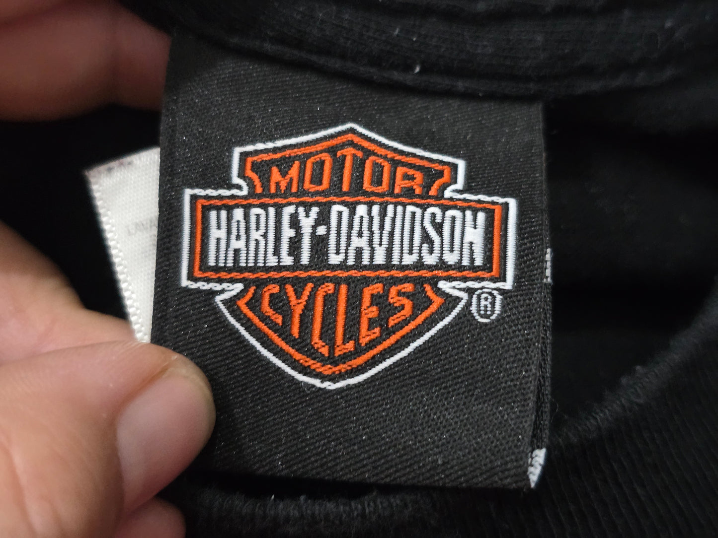 Playera Harley Davidson Grande L Negro Logo Mujer