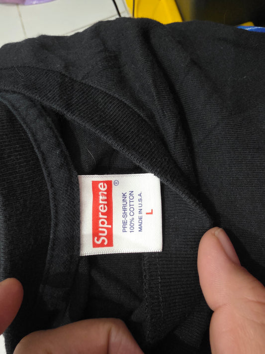Playera Supreme Grande L Negro Spaghetti