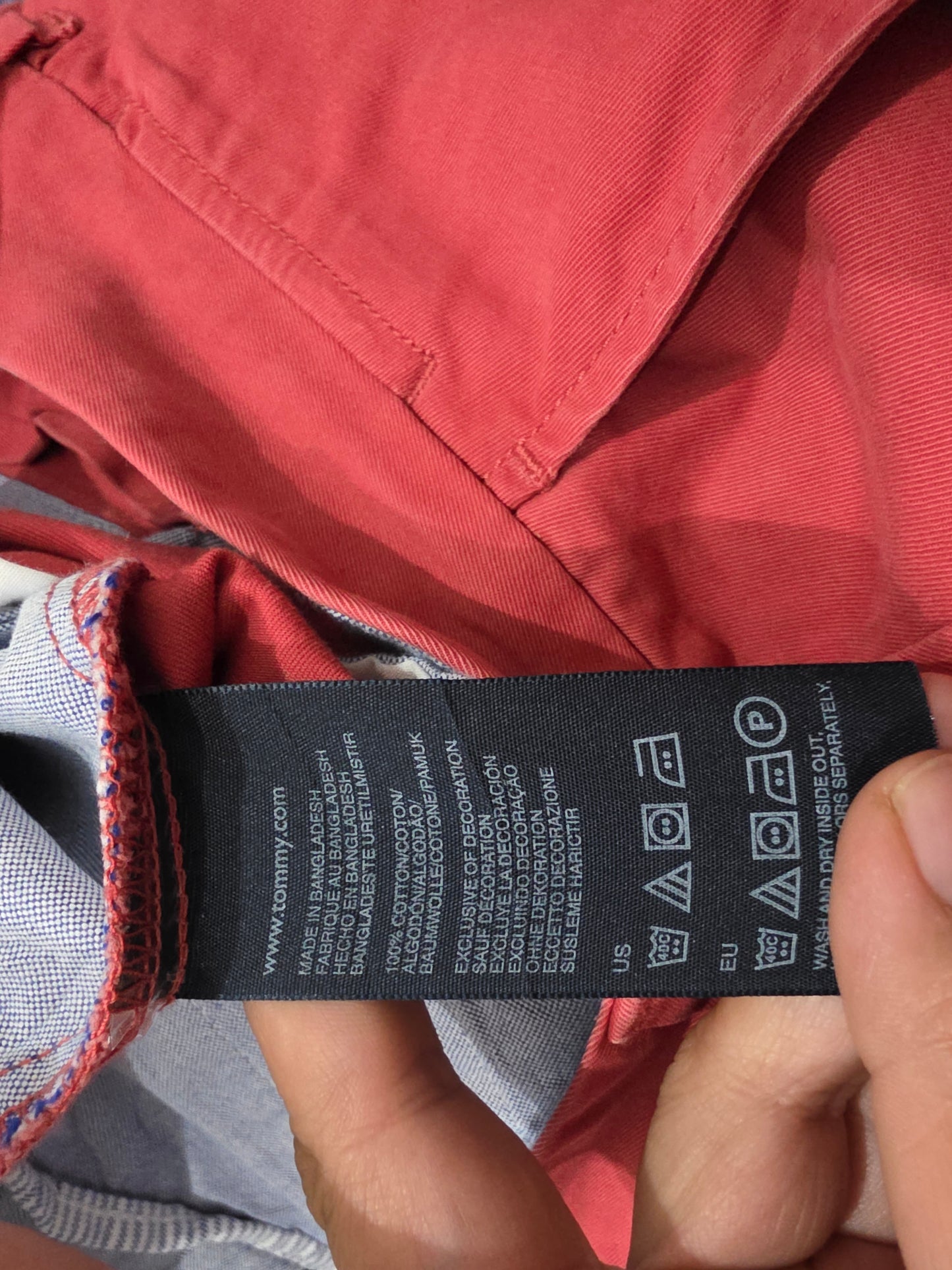 Bermuda Tommy Hilfiger Talla 34 Coral Oscuro