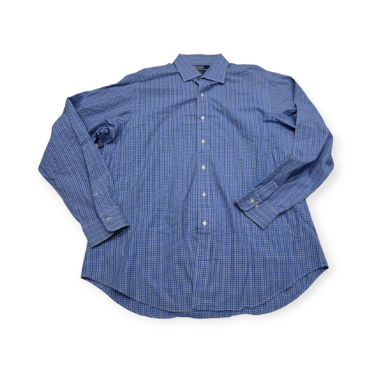Camisa Ralph Lauren Xgrande 17 1/2 Azul Cuadro
