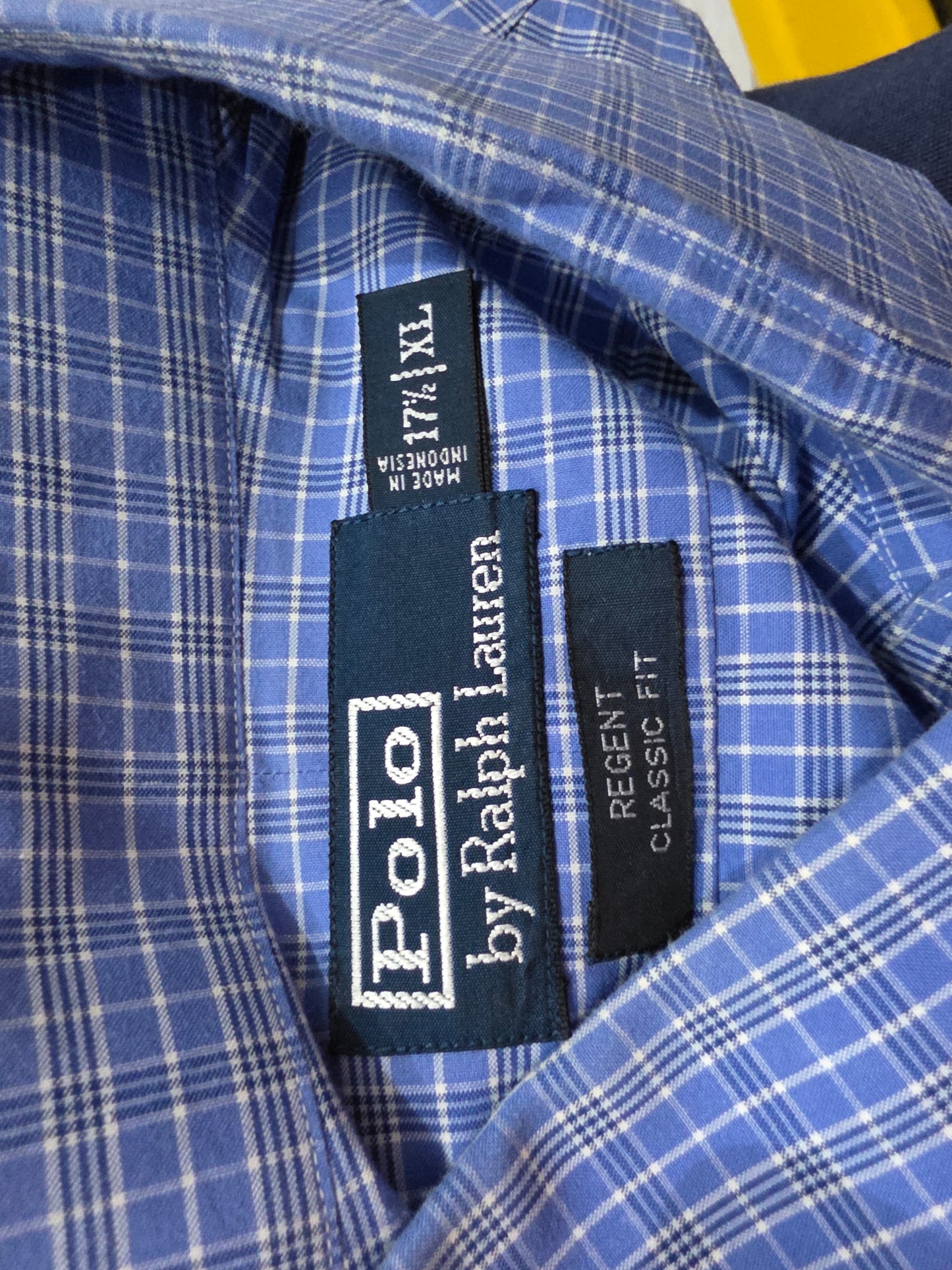 Camisa Ralph Lauren Xgrande 17 1/2 Azul Cuadro