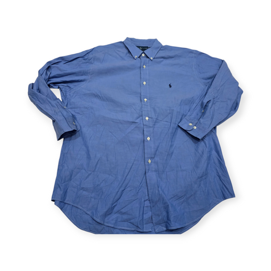 Camisa Ralph Lauren Xgrande 17 32-33 Yarmouth Azul Amplia