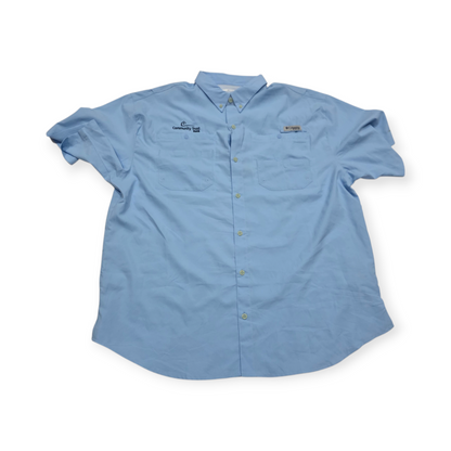 Camisa Manga Corta Columbia Xgrande Xl Azul Claro