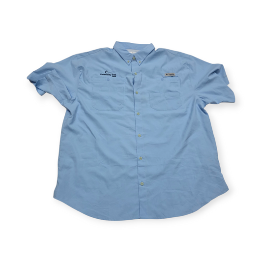 Camisa Manga Corta Columbia Xgrande Xl Azul Claro