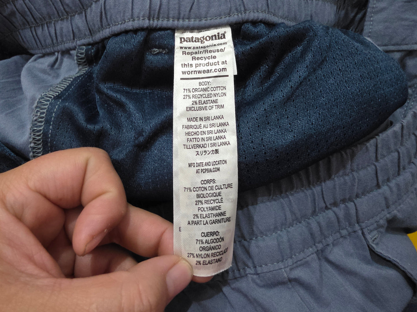 Bermuda Patagonia Xgrande Xl Azul Grisaceo