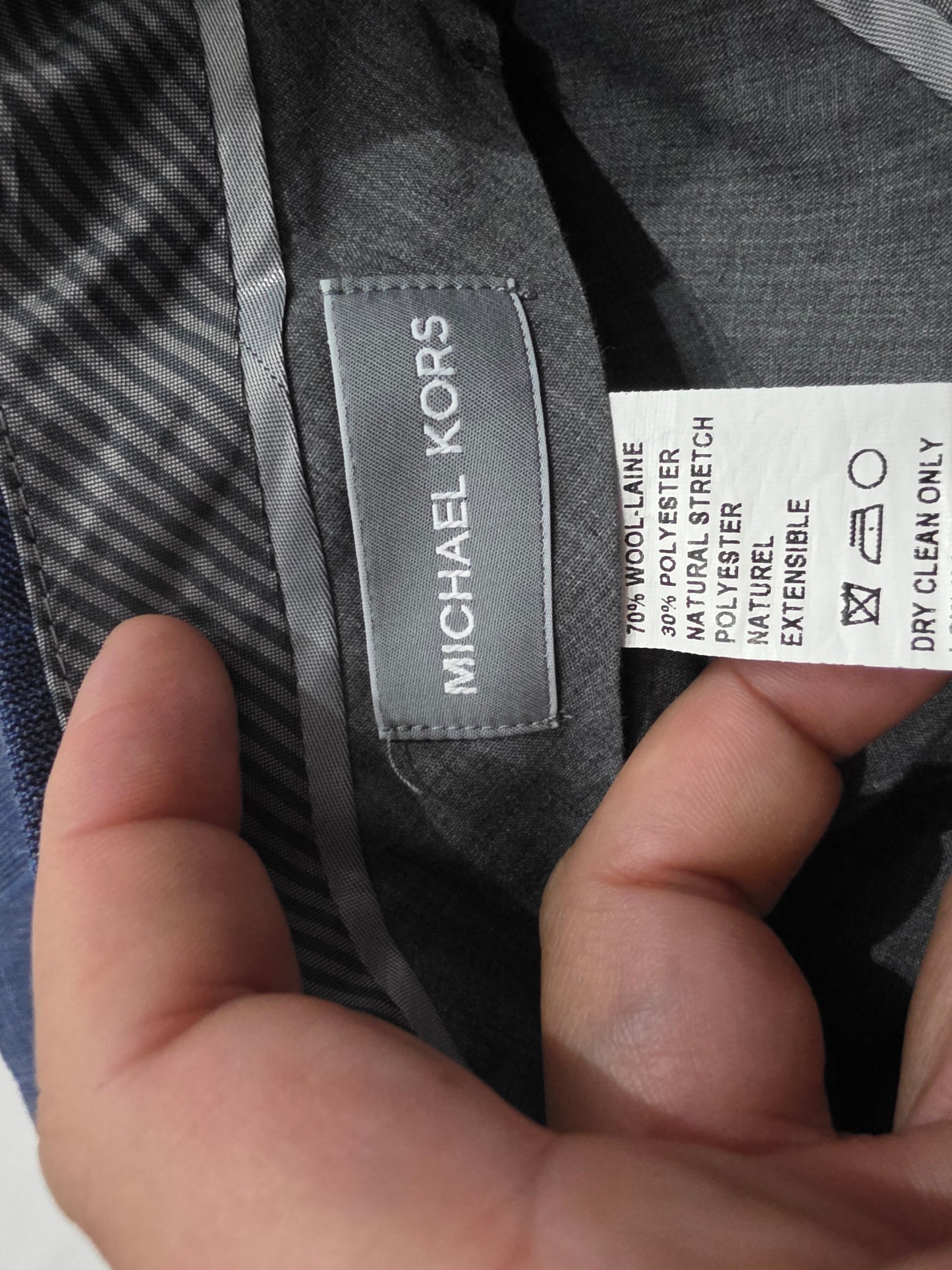 Pantalon Michael Kors 30x30 Recto Azul Vestir