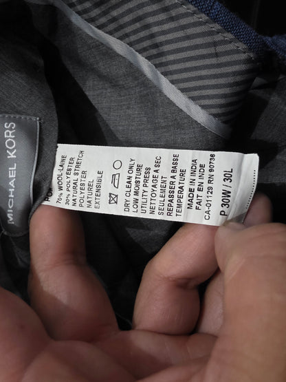 Pantalon Michael Kors 30x30 Recto Azul Vestir