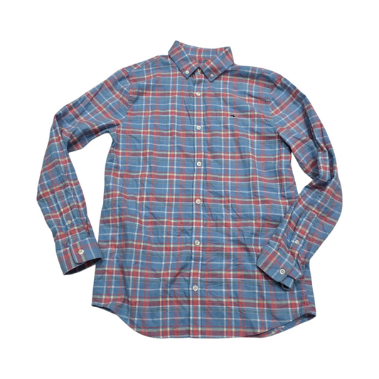Camisa Vineyard Vines Adolescente Xl Cuadro Azul