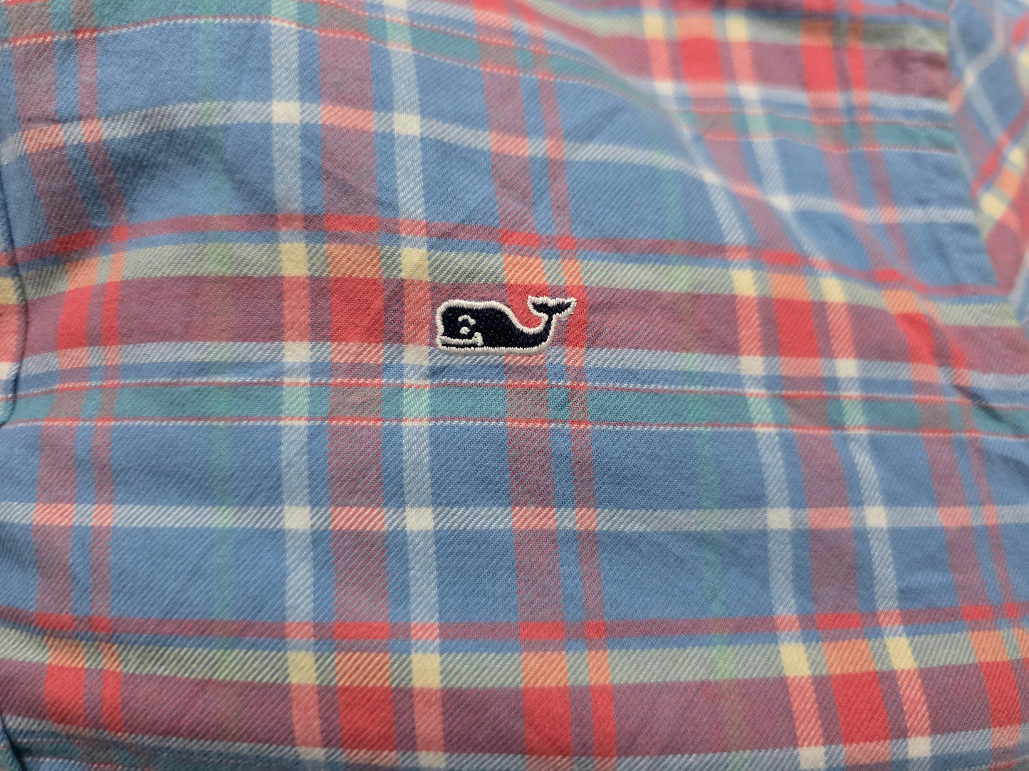Camisa Vineyard Vines Adolescente Xl Cuadro Azul
