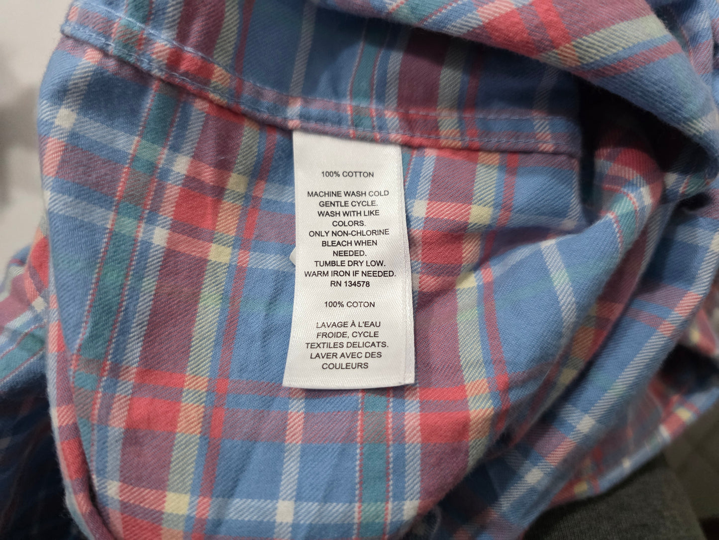 Camisa Vineyard Vines Adolescente Xl Cuadro Azul
