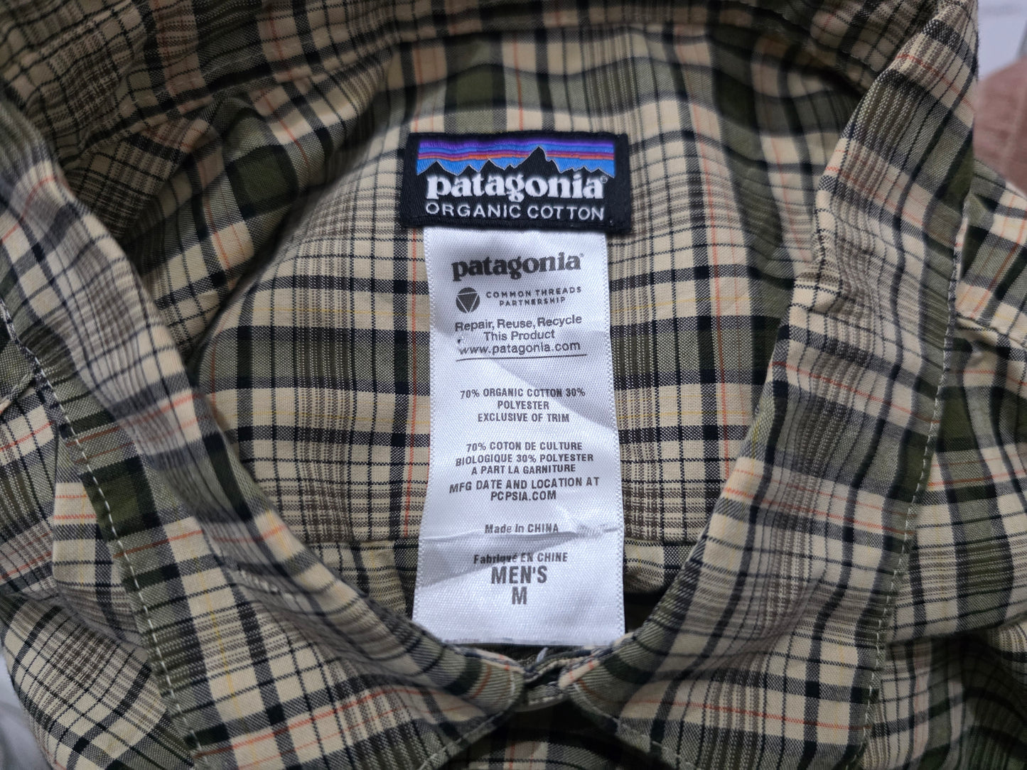 Camisa Patagonia Mediana M Cuadro Cafe