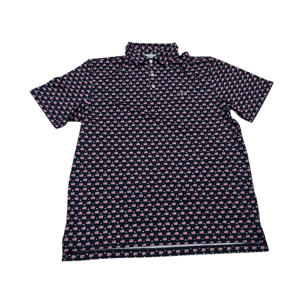 Playera Polo Vineyard Vines Grande L Azul Banderas