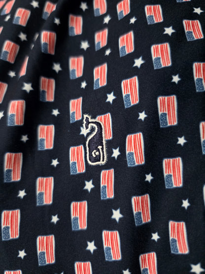 Playera Polo Vineyard Vines Grande L Azul Banderas