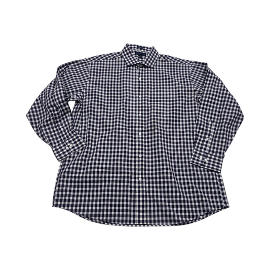 Camisa Tommy Hilfiger Xgrande 17 1/2 34-35 Azul Cuadro