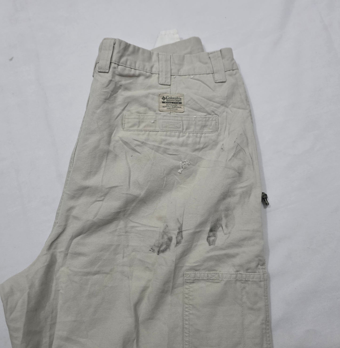 Pantalon Columbia 38x32 Caqui Recto