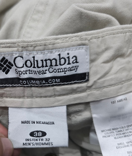 Pantalon Columbia 38x32 Caqui Recto