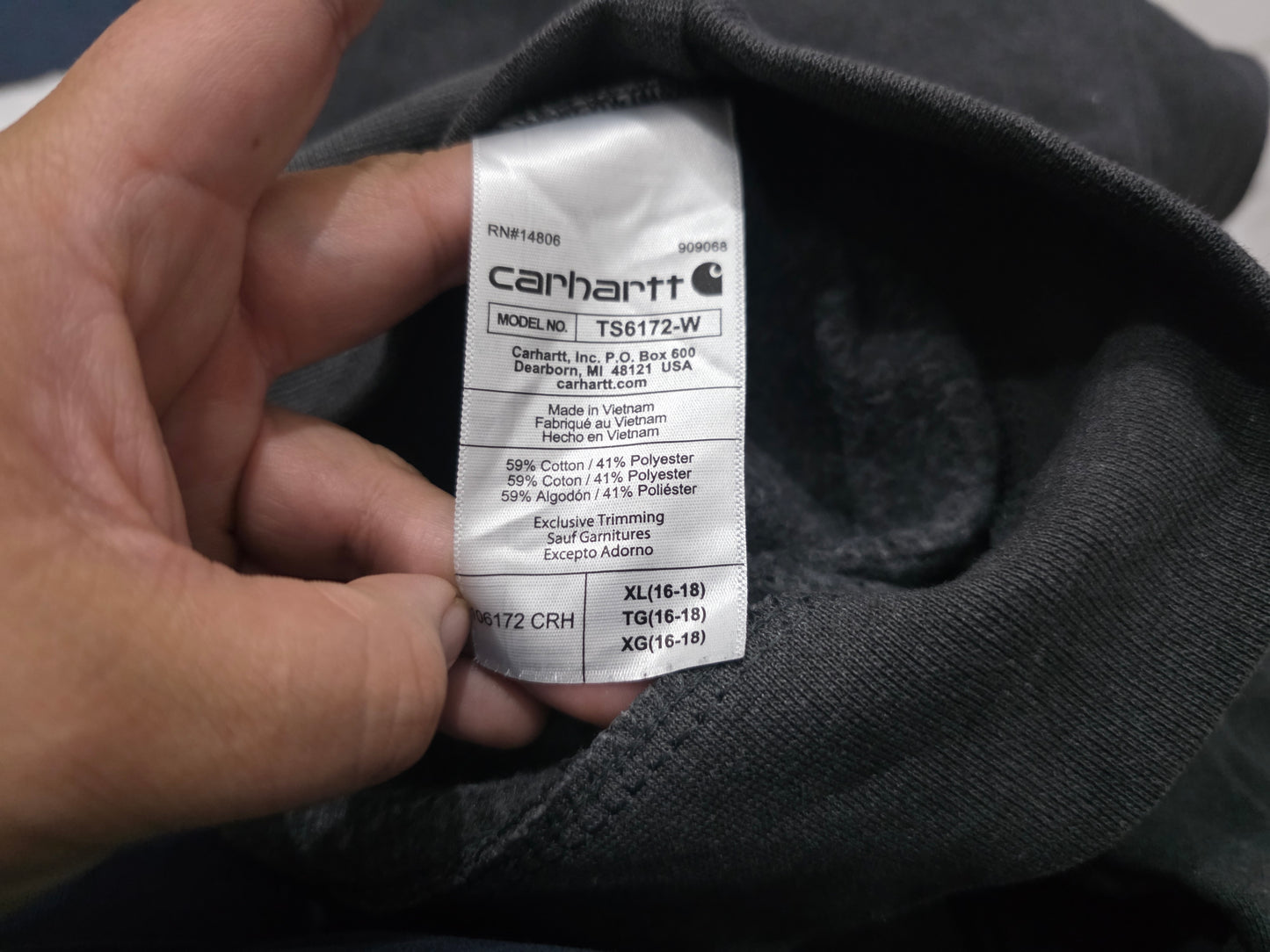 Sudadera Carhartt Mujer Xl Relaxed Fit Gris