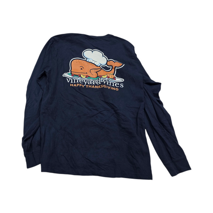 Playera Manga Larga Vineyard Vines Chico S Azul Thanksgiving