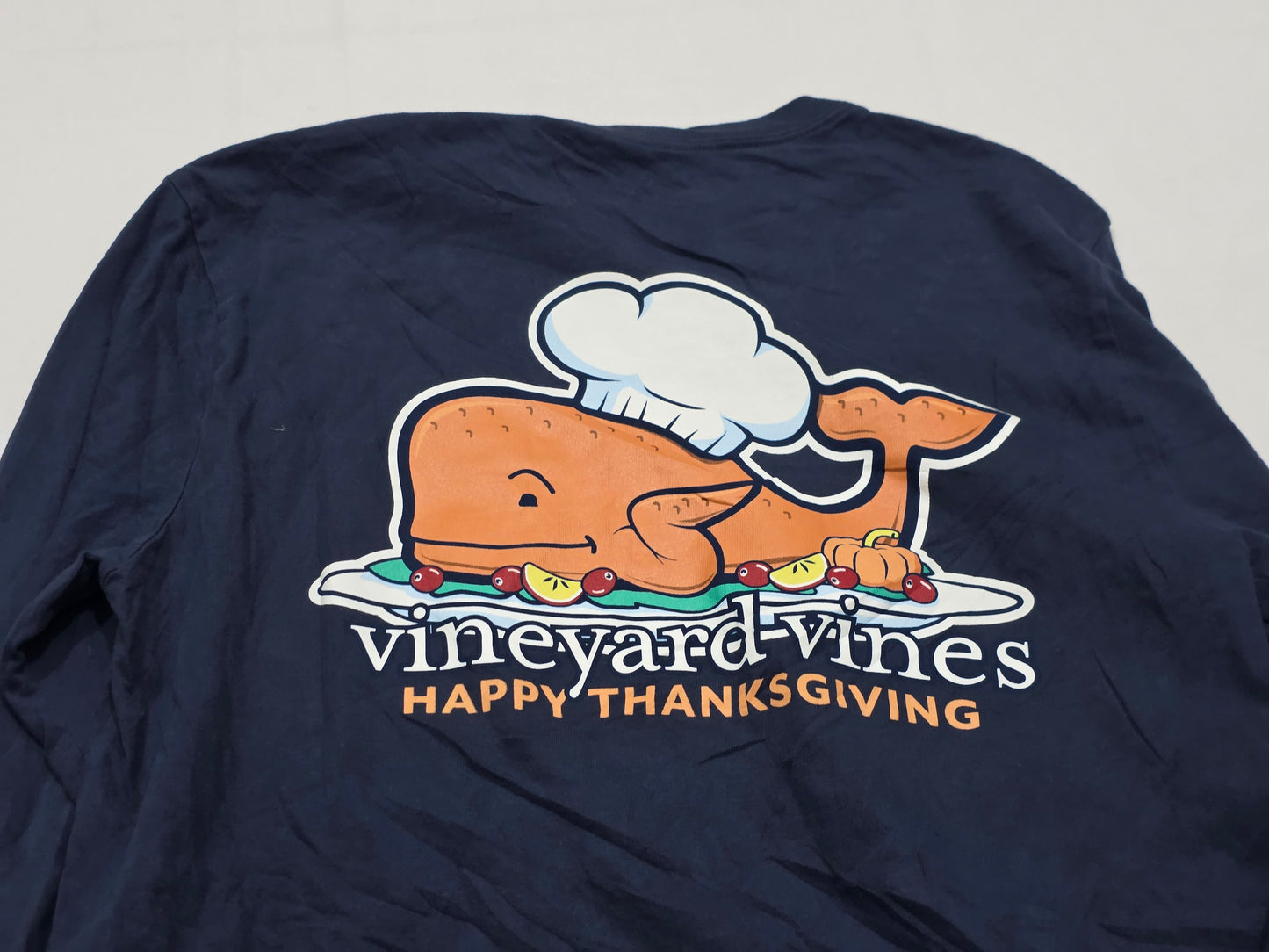 Playera Manga Larga Vineyard Vines Chico S Azul Thanksgiving