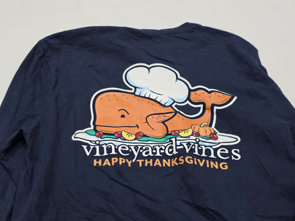 Playera Manga Larga Vineyard Vines Chico S Azul Thanksgiving