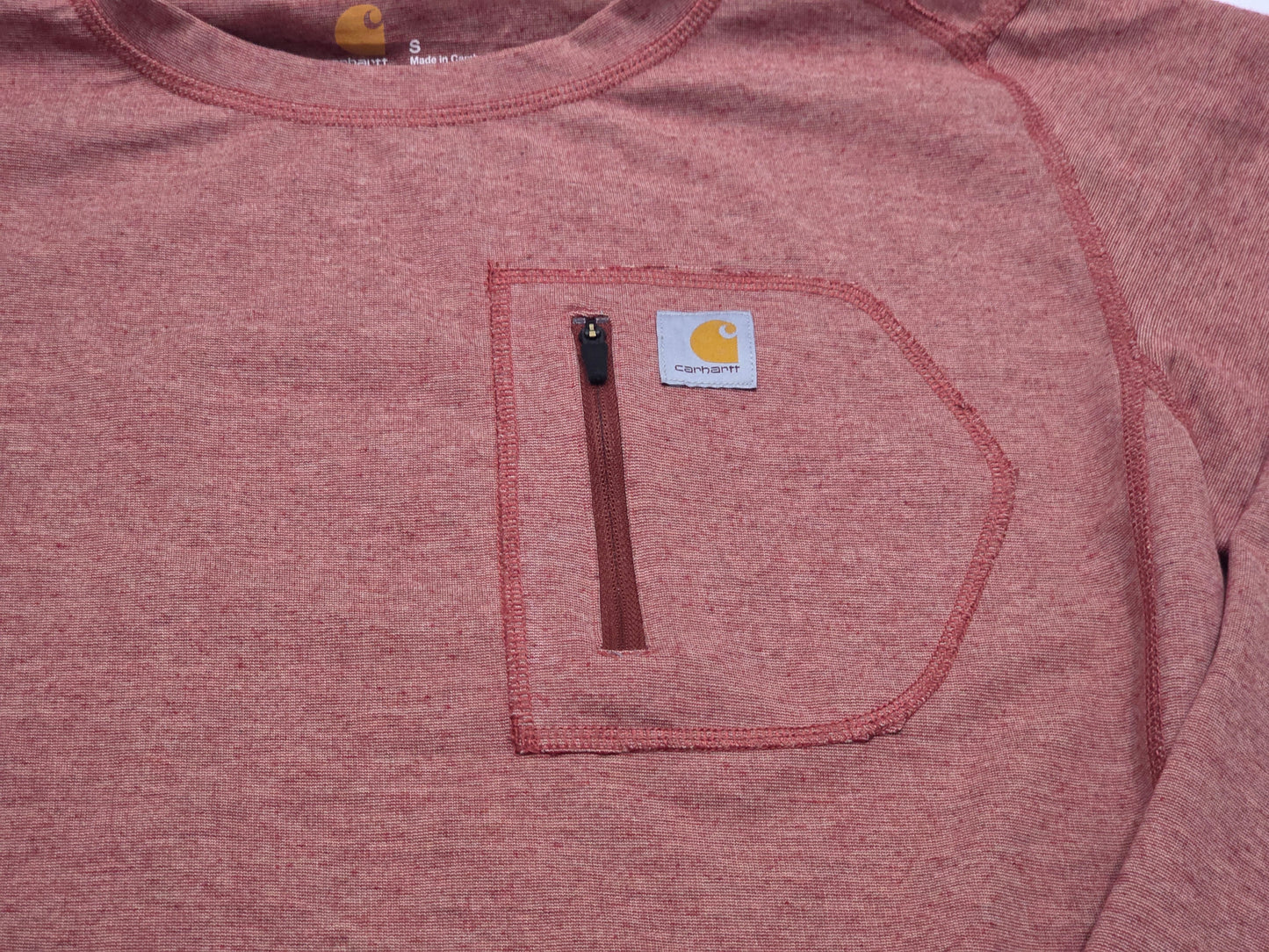 Playera Manga Larga Carhartt Force Chico S Vino