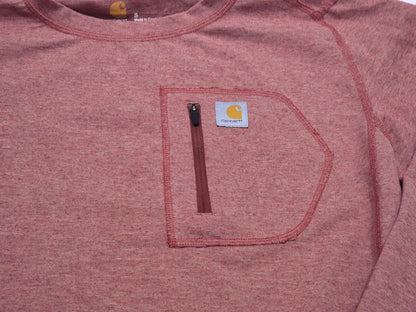 Playera Manga Larga Carhartt Force Chico S Vino
