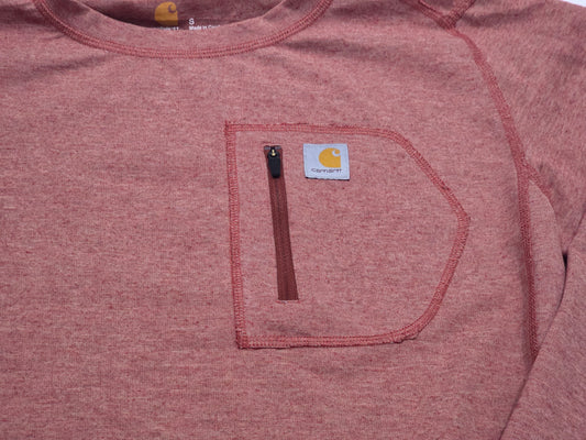 Playera Manga Larga Carhartt Force Chico S Vino