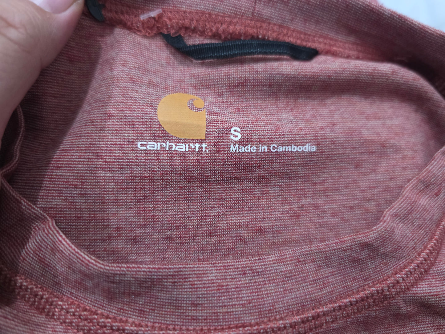Playera Manga Larga Carhartt Force Chico S Vino