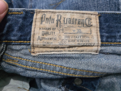 Bermuda Ralph Lauren Mezclilla Talla 32 Azul